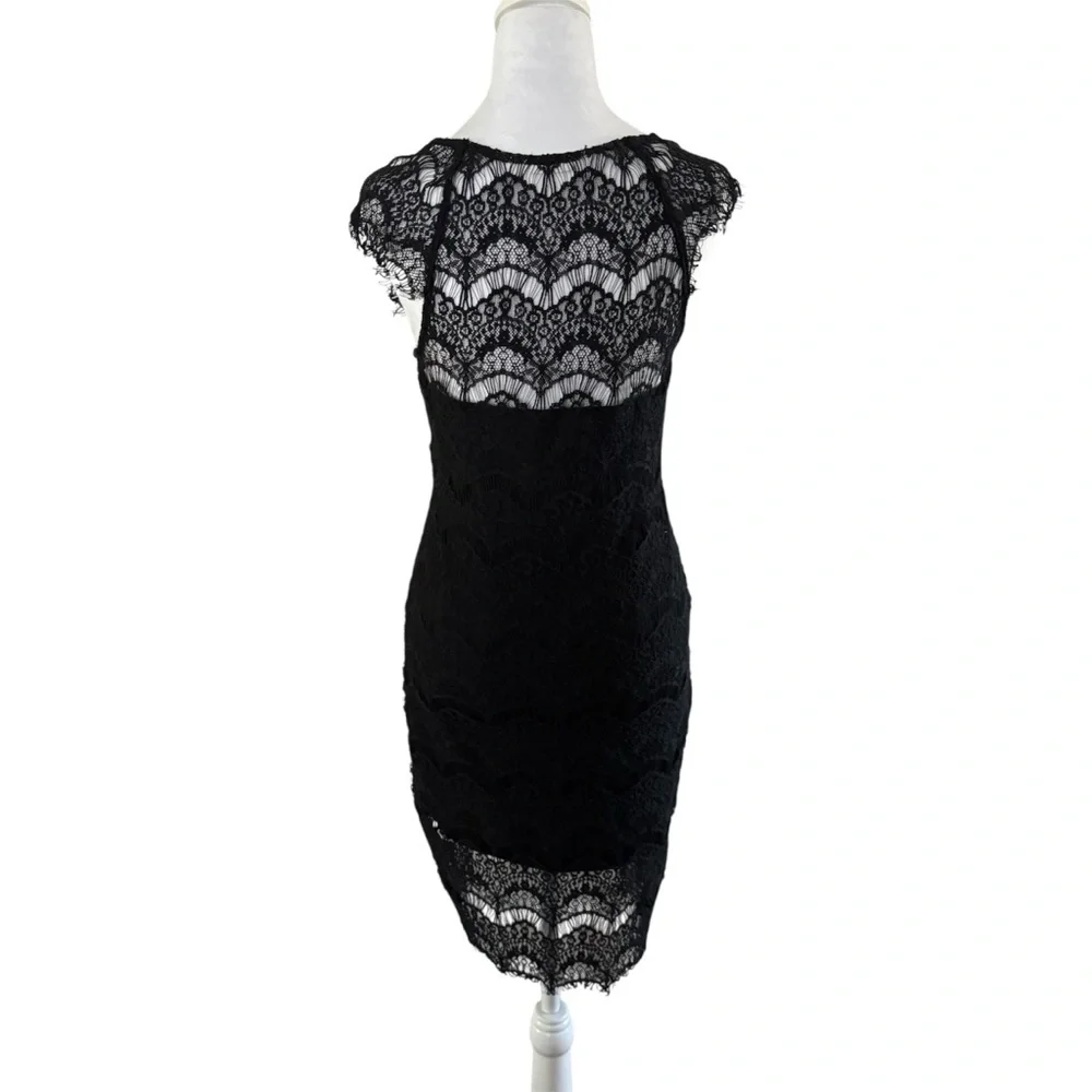 Intimately Free People Peekaboo Lace Hi-Low Dress | Black | S - Picture 5 of 13